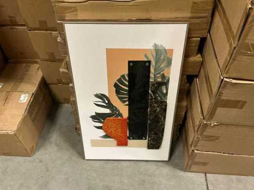 Party Coco Maison Siebziger Orange Gemälde 50x80cm (17x)