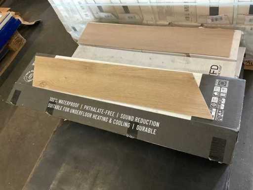 Parties de parquet en PVC Pointe hongroise d’environ 11 m²