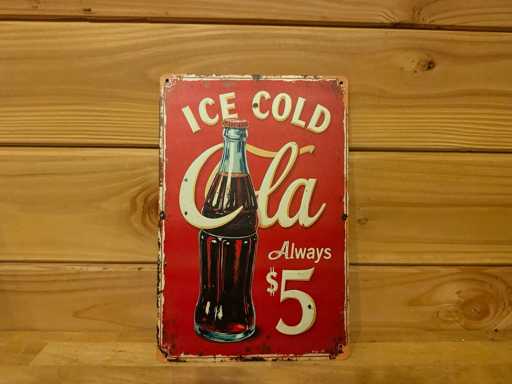 Metalen reclamebord 30x20cm