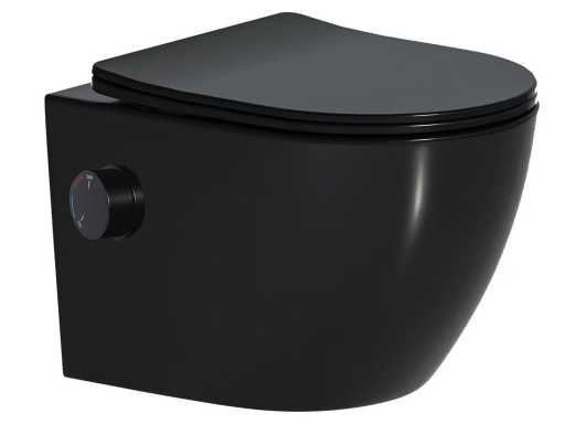 Mawialux Placard mural encastrable avec bidet noir mat 