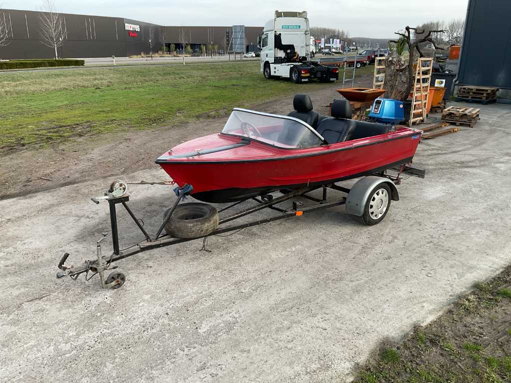 Speedboat with Boat Trailer