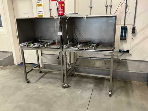 Roestvrijstalen mobiele werkunit (2x)