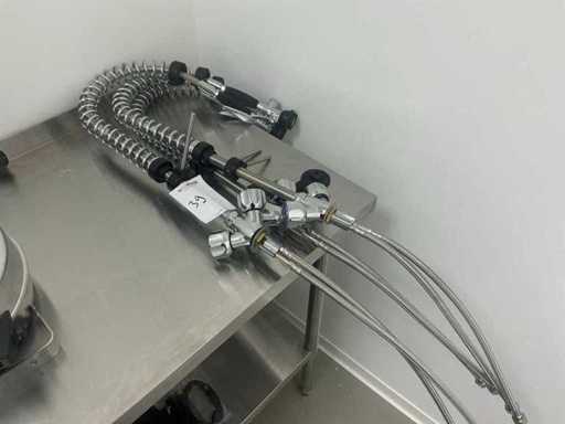 Voorspoeldouche met Mengkraan RVS (3x)