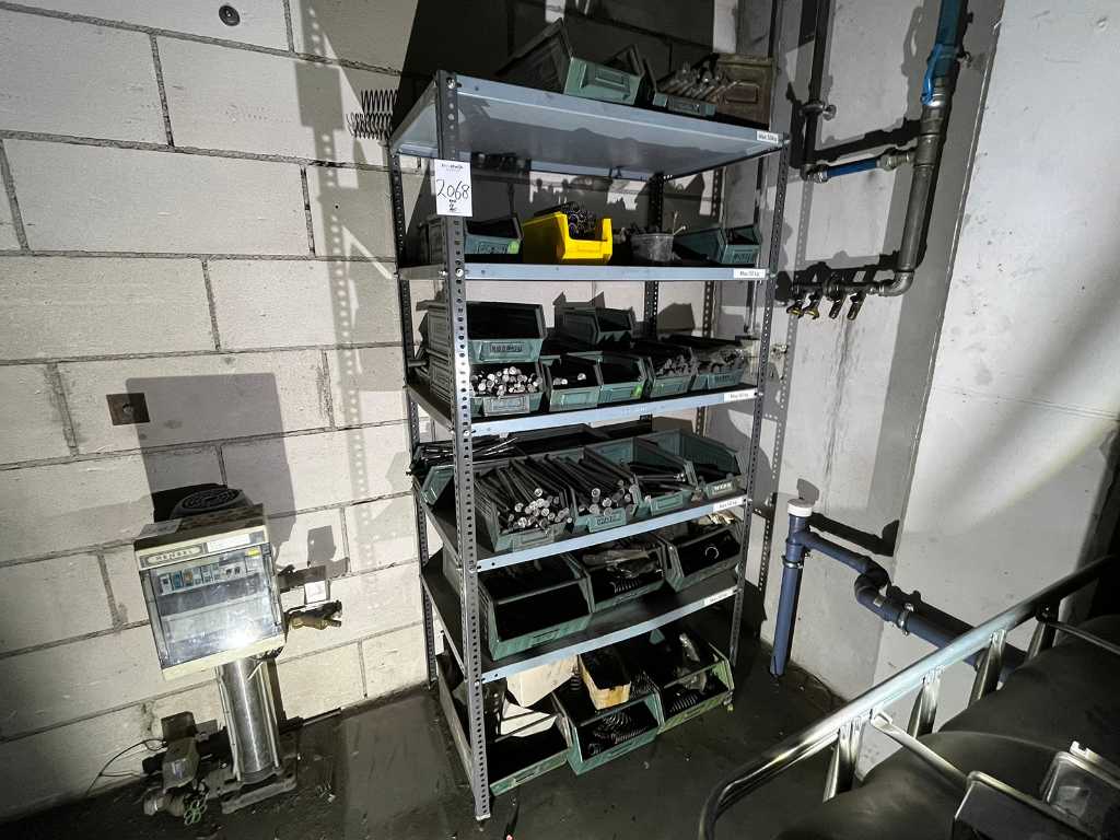 Storage rack with equipment