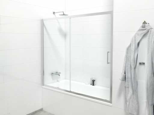 Plasă de baie, ușă glisantă din două piese, 170x150cm