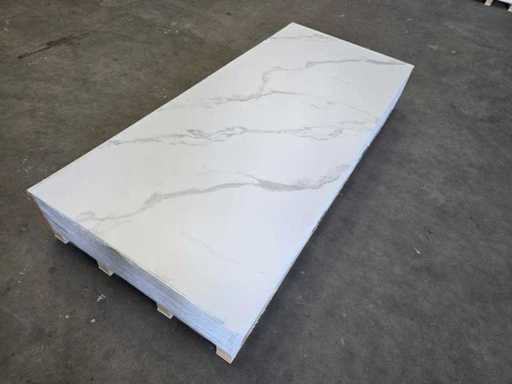 Panou din marmură albă PVC mat (10x)