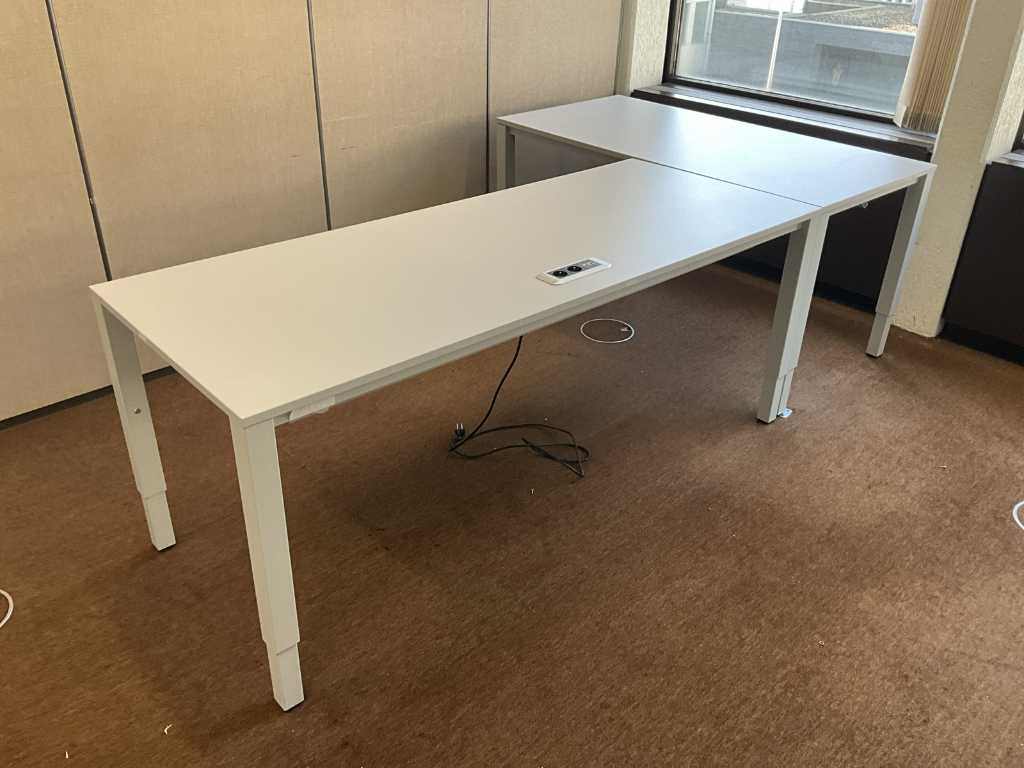 2x Corner desk 200/160x80 with socket