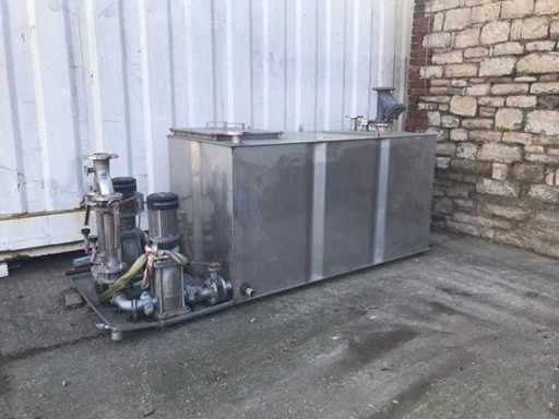 Zbiornik na wodę z pompą ze stali nierdzewnej