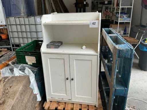 Armoire de rangement/travail en bois (2x)