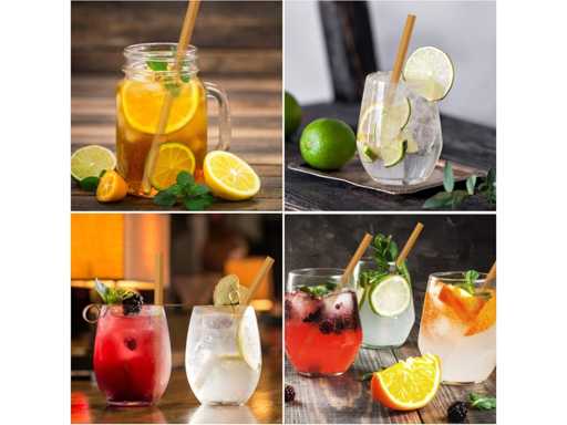 Bucătărie cu paie de trestie de zahăr învelite în hârtie (42000x)