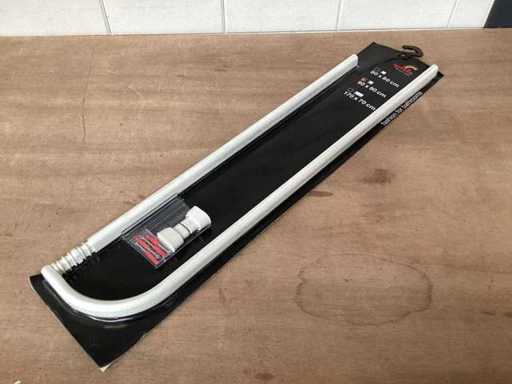 Biały pręt do zasłony prysznicowej Spirella Ova, 90x90 cm (78x)