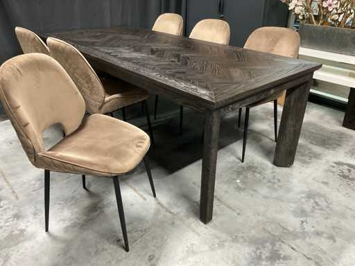 Rivièra Maison Velvet Eetkamerstoel (6x)