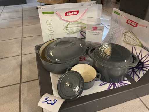 Pensola in ghisa con coperchio (3x)