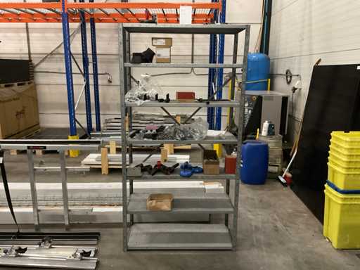 Warehouse rack with contents