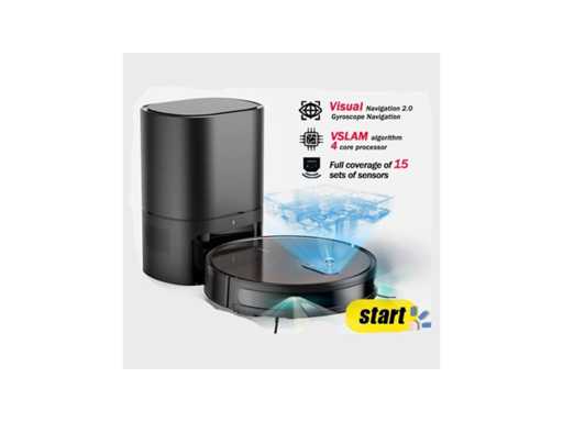 Robotstofzuiger S9 – Robotstofzuiger – Robotmop – Dweilrobot – Zelfreinigende Stofzuiger – Sterke Zuigkracht 3500Pa – Zelfledigende Stofzak 45 Dagen