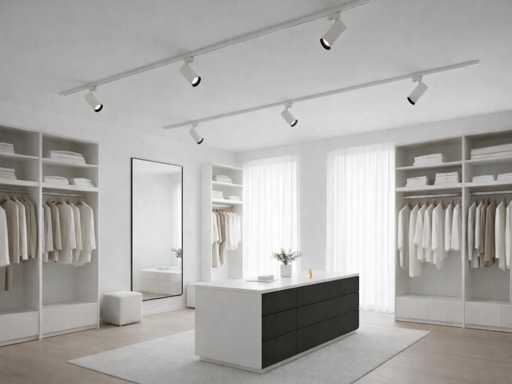 Système de rail 2 mètres avec 6 pièces de rail spot GU10 avec anneau (2x)