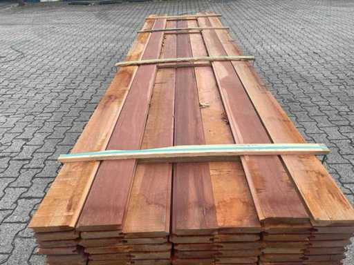 Massaranduba Damwand-/Paardenboxprofiel 2000-2500x140x28mm (78x)