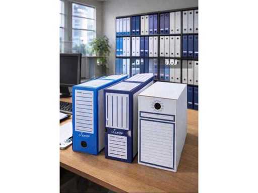 Lot de 300 boîtes archives neuves plusieurs modèles 