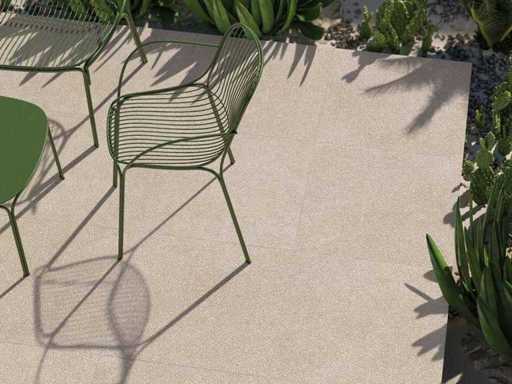 Carrelage de sol 46,08m2 Antidérapant Pietrosa Sable 60x60cm