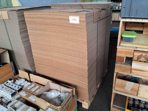   Pallet with cardboard boxes