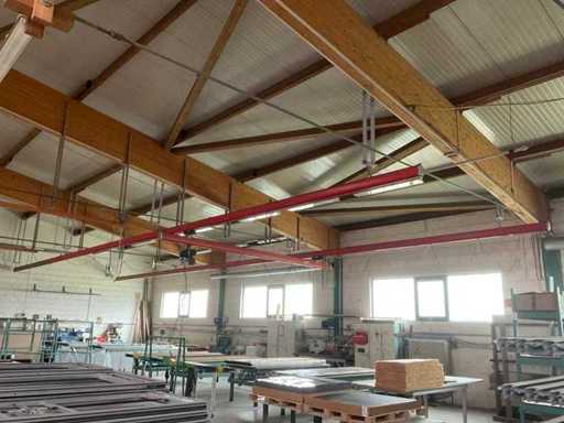 Demag Traverse mit Ketten-/Drahtseilhebern (2x)