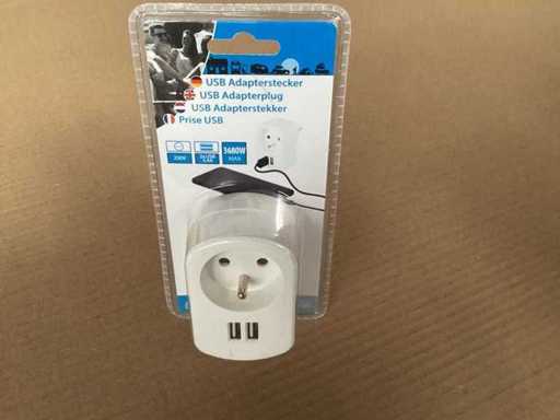 Q-link domino plug with double USB charger (192x)