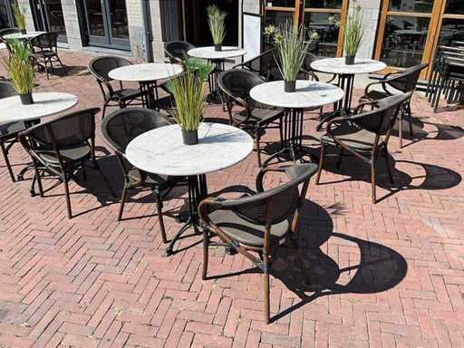 Chaise de patio empilable (16x)