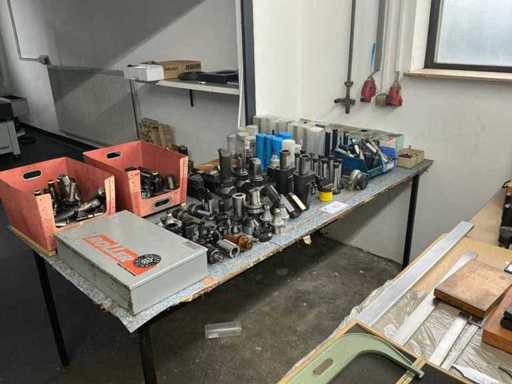 Assortment of clamping devices and tool holders