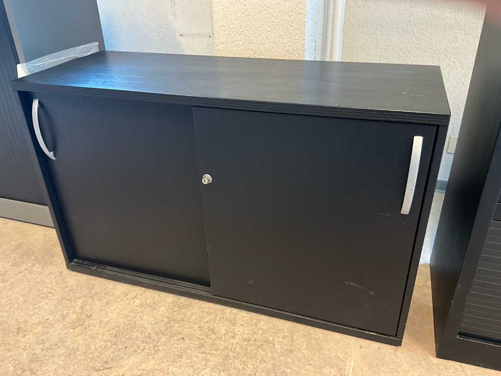 Low wooden storage/filing cabinet