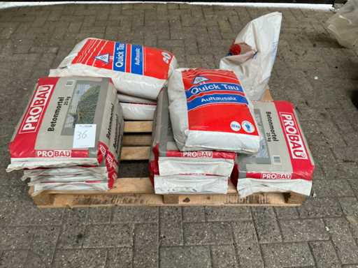 Charge Mörtel und Streusalz