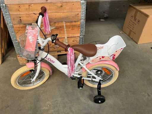 Vélo pour enfants Sjoef Dolly blanc/rose 14 pouces
