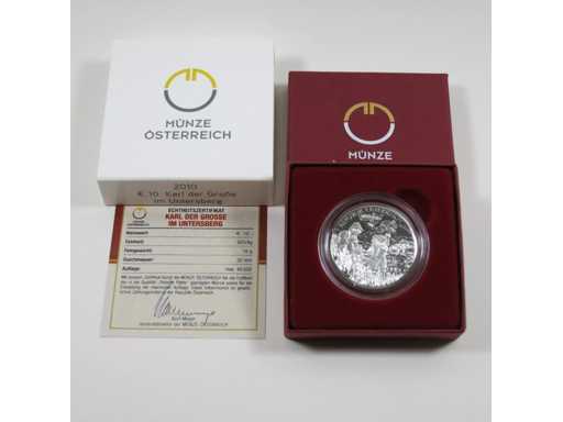 Austria 10 Euro 2010 Dovada de argint Carol cel Mare în Untersberg