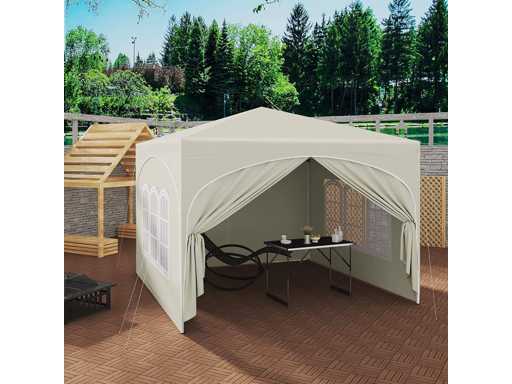 Opvouwbaar prieel 3x3 m, waterafstotend, anti-UV 50+, hoogte verstelbaar, met draagtas