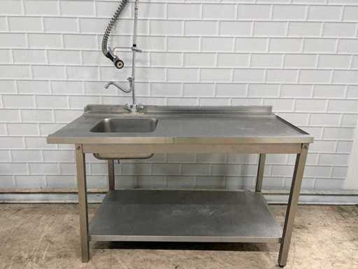 Zlew ze stali nierdzewnej z prysznicem