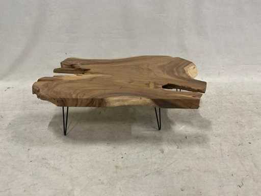 Tree trunk coffee table