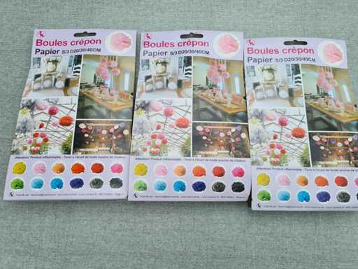 Decoratie roze pompons