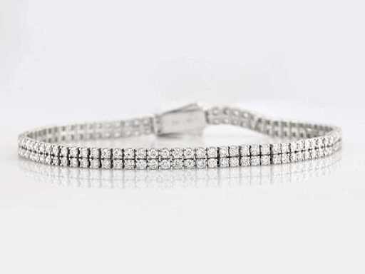 14 KT witgouden armband met 2,95 cts laboratoriumgekweekte diamant
