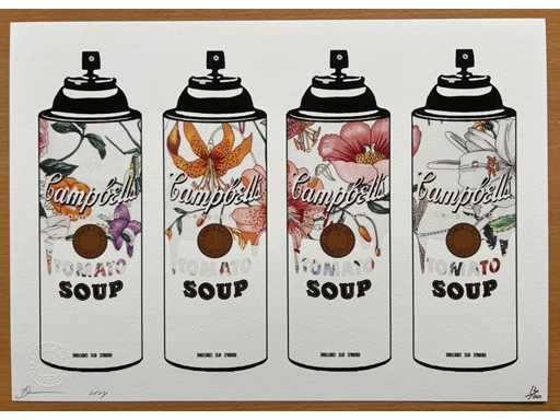 DEATH NYC: Floral Warhol Campbell's Tomato Soup Spray 12/100