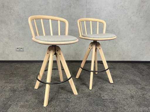 2x Pedrali Nym – Drehbarhocker
