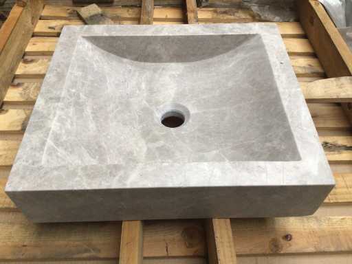 Natuursteen Marmer Beige Wastafel 45x40 cm