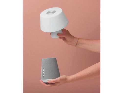 2 lampes de table rechargeables LAD Decibel avec haut-parleur Bluetooth