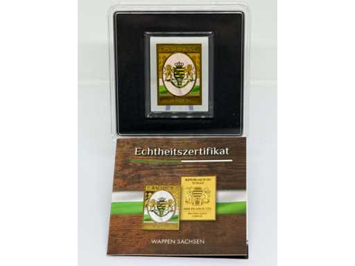 1/500 oz 999 Fijn Gouden Wapen van Saksen