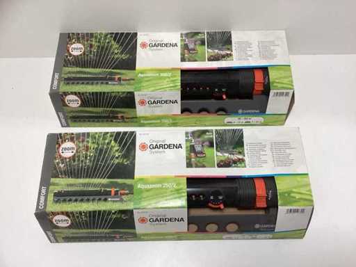 (2x) GARDENA Aquazoom 250/2 Oszillierende Sprinkler