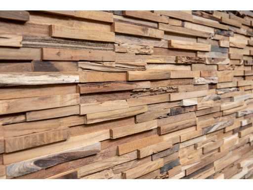Panneau mural en bois Jati (2x)