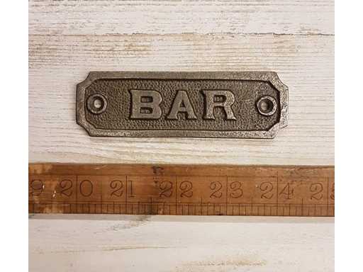 (5x) IJzeren Muurplaat - BAR - 10.5 cm