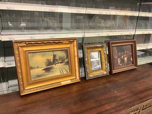Wanddecoratie in lijst (3x)
