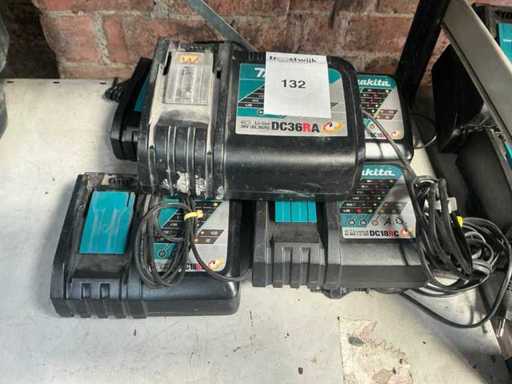 Makita DC18RC / DC36RA Divers chargeurs de batteries (5x)