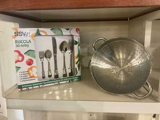 Knife block, 30-piece cutlery, various kitchen utensils Ssw