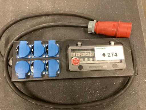 32 A CEE auf Schuko, Stromverteiler, Verteilerkasten