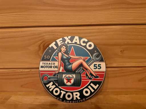 Metal advertising sign round 20cm